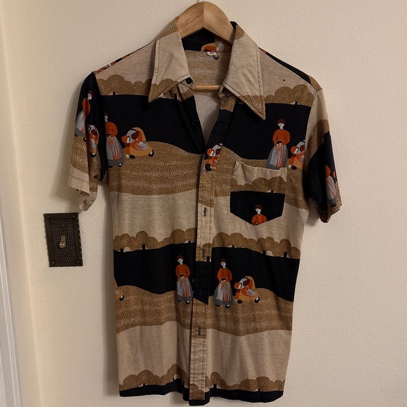 Tops - Vintage folk ladies shirt